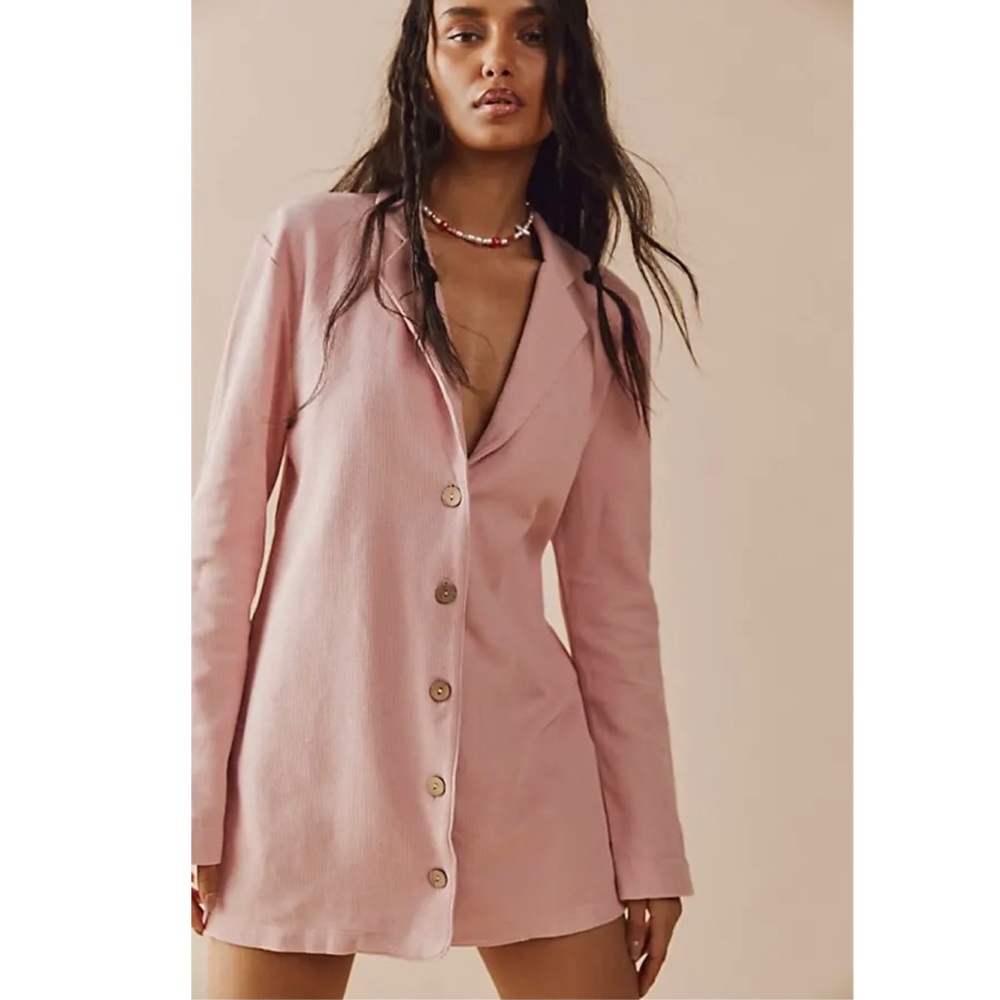 💖 Free People Beach Lizzie Romper Smoked Pink Size Small NWT 💖